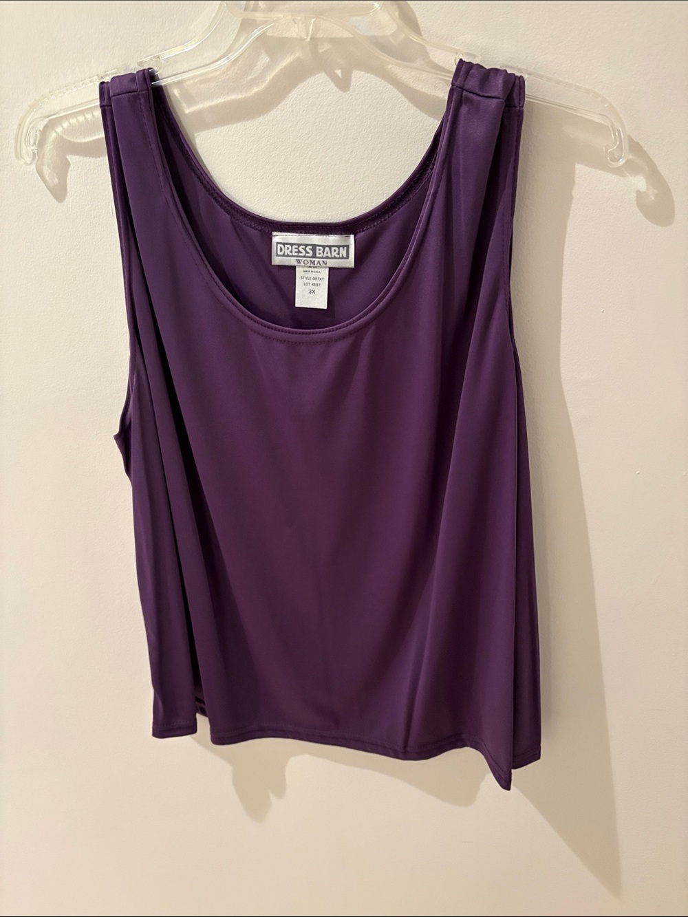 Dress Barn Deep Purple Scoop Neck Tank